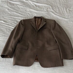 Hart Schaffner Marx Brown Houndstooth Sport Coat